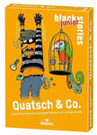 moses Black Stories Junior Quatsch & Co. -50 Amusants avec Garantie de Rire, Cartes au Nouveau Design avec Deux Variantes, Jeu de Puzzle pour Les Enfants à partir de 8 Ans, 90087, Jaune