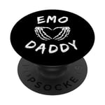 Emo Daddy Emo Daddy Gothique Squelette Coeur Fête des Pères PopSockets PopGrip Interchangeable