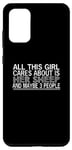 Coque pour Galaxy S20+ Mouton amusant - This Girl Cares About Is Her Sheep