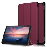 Casii Case for New Fire HD 10 and Fire HD 10 Plus Tablet (11th Generation 2021 Release), Slim Shell Kickstand Filio Smart Wake/Sleep Cover for 2021 Fire HD 10.1 inch Tablet, Burgundy Red