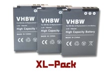 vhbw 3 x Li-Ion Batterie 700mAh (3.6V) pour appareil photo, caméscope Nikon CoolPix A900, AW100, AW100s, AW110 comme EN-EL12.
