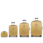 Gabol Set de 3 valises C22+m+l+Trousse Moutarde Unisexe-Adulte, Jaune (Amarillo), M