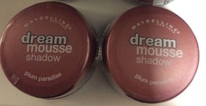 2 X Maybelline Dream Mousse Eye Shadow ( Plum Paradise ) NEW AND SEALED