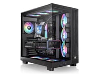 Thermaltake View 380 Xl Tg Argb, Midi Tower, Pc, Svart, Atx, Micro Atx, Mini-Itx, Spcc, Härdat Glas, Spela