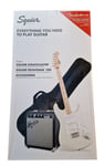 NEW Squier Stratocaster by Fender. Amp, Headphones, Bag, Cable, Picks & Strap