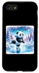 Coque pour iPhone SE (2020) / 7 / 8 Panda Patin à roulettes sur le lac gelé