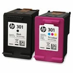 Original HP 301 Black & Colour Ink Cartridge For ENVY 5534 Printer - Boxed