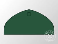 Ändvägg enkel för tälthall/rundbågehall Lagertält Förrådstält 9x4,42m, PVC, Grön