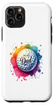 Coque pour iPhone 11 Pro The Best Dad Balle de golf aquarelle pour la fête des pères