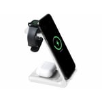 Station De Chargement Sans Fil 3 En 1 Pour Iphone, Apple Watch, Airpods - Coloris Blanc