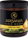 Argan Hair Mask 250Ml W/Natural Argan & Coconut Oil for All Hair Types - Restora