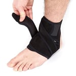 Adjustable Sports Ankle Support Brace - Breathable Compression Wrap Strap - Joint Pain Relief & Stabilisation of Weak, Swollen, Sprained Ankles - Walking, Running, Strains, Arthritis & Injury Recovery