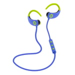 Moki Octane Wireless In-Ear Headphones - Blue Ear Hook Design - Bluetooth - Up to 5 Hours Battery Life