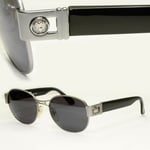 Gianni Versace 1996 Vintage Mens Black Silver Metal Sunglasses MOD S47 COL 77M