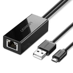 Ugreen Micro-USB netværksadapter til Chromecast, 100Mbps, 1m