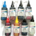 9*100ml DYE REFILL INK BOTTLES EPSON STYLUS PHOTO R3000 R 3000 PRINTER NON OEM