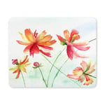 Colorful Spring Daisy Flowers Watercolor Floral Art Rectangle Non-Slip Rubber Mousepad Mouse Pads/Mouse Mats Case Cover for Office Home Woman Man Employee Boss Work