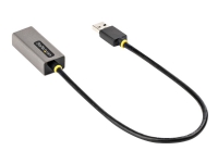 StarTech.com USB till Ethernet-adapter, USB 3.0 till 10/100/1000 Gigabit Ethernet LAN-omvandlare för bärbara datorer, 30 cm ansluten kabel, USB till RJ45-adapter, NIC-adapter, USB-nätverksadapter - Nätverksadapter - USB 3.2 Gen 1 - Gigabit Ethernet x 1 - rymdgrå