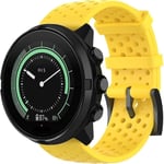 Nytt silikonarmband Sport armband för Suunto 9 & Suunto 7-Gul L(24mm)
