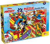 Lisciani, Puzzle pour enfants à partir de 4 ans, 60 pièces, 2 en 1 Double Face Recto / Verso avec le dos à colorier - Disney Mickey Mouse 86535