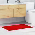 Badrumsmatta Rektangulär Röd 60x90 cm Polypropylen Halkfri
