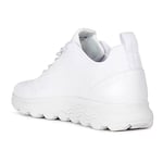 Geox Femme D Spherica A Sneakers, White, 37 EU