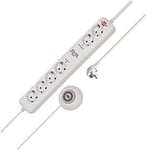 Brennenstuhl Eco-Line Comfort Switch Plus CSP 24 3676 230 V 1.2 M White – Strip (Type E (FR), White)