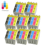 32 Ink Cartridges (set + Bk) For Epson Workforce Wf-2520nf Wf-2530wf Wf-2650dwf