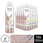 Sure Women Antiperspirant 96H Maximum Protection Deo 18x150ml, Select Your Scent