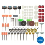 Foret - meche,Kit d'accessoires pour outils rotatifs Dremel,Mini-polissage,ponçage,perçage- 143pcs Set