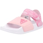 adidas adilette K Pink/White Strap Sandals