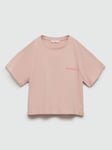 Mango Kids' Skate Just Dream Slogan T-Shirt, Pink