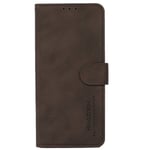 Asus Rog Phone 5 KHAZNEH Leather Wallet Case - Fabric Texture - Brown