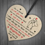 Gift For Boyfriend Anniversary Valentines Day Gift For Him Wooden Heart Keepsake