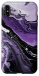 Coque pour iPhone XS Max Drapeau de fierté en marbre d'asexualité | Art à l'encre du drapeau de la fierté asexuée