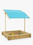 TP Toys Wooden Sandpit & Collapsible Sun Canopy