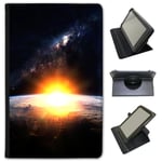 Fancy A Snuggle Glorious Sun Rise In Space Universal Faux Leather Case Cover/Folio for the Samsung Galaxy Tab E 9.6 inch