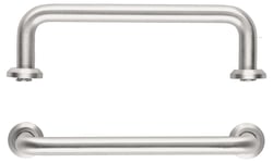 Clas Ohlson Handtag borstat stål, 2-pack