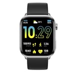 Ice-Watch - ICE smart 2.0 Silver Black - Montre connectée argentée avec bracelet en silicone noir pour homme - 022536 (1,96 pouces)