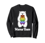 Mama Bear Rainbow Pride Gay Flag LGBT Mom Ally Women Gift Sweatshirt
