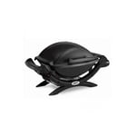 Weber - Barbecue a gaz Q1000 avec stand - Grille acier 455x39 cm - Tuyau et détendeur fournis - Noir