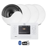 Q Acoustics E120 White Bluetooth Ceiling Speaker System with DAB+ Radio 4 xNCSS5