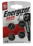 Energizer CR2025 Lithium Coin Cell Batteries - Pack of 4