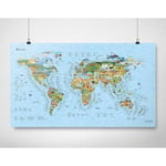 Awesome Maps Surftrip Map Best Surf Beaches Of The World Original Colored Edition Multicolor