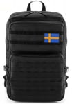 Dunken MOLLE ryggsäck - Sverige flagga (Olive)