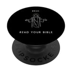Bruh Read Your Bible Jesus Halo - Minimalist Christian PopSockets Swappable PopGrip