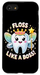 Coque pour iPhone SE (2020) / 7 / 8 Floss Like a Boss Tooth Fairy Fun Hygiène bucco-dentaire
