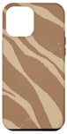 Coque pour iPhone 13 Pro Max Joli motif imprimé zèbre marron et beige