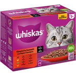 Whiskas 1 + porsjonsposer 12 x 100/85g - Klassisk utvalg i saus (12 x 85 g)