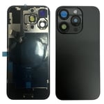 iPhone 16 Pro Max Baksida med smådelar - Svart Titan